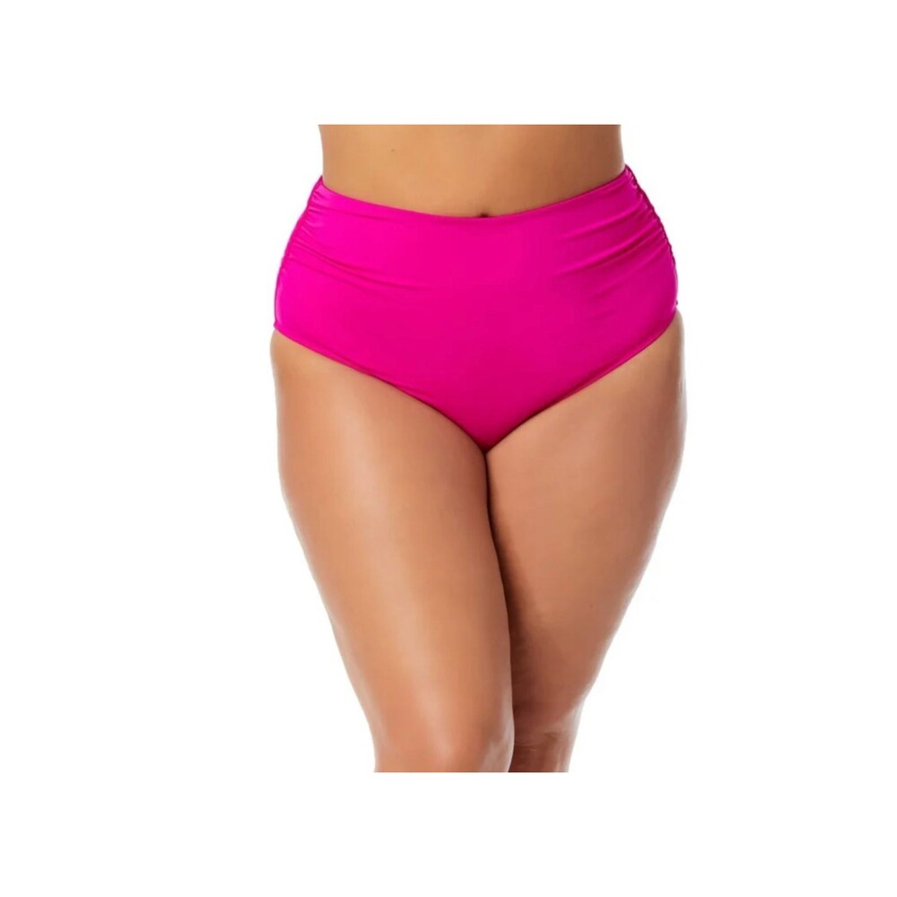 Anne Cole 18W Convertible High Waist Shirred Swim Bottom Wear 3 Ways NWT